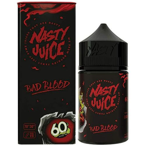 Nasty Juice 50ml Shortfill Juice Range Bad Blood On White Background