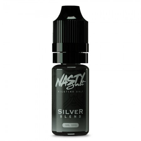Nasty Juice Nic Salt E-Liquids Silver Blend / 10mg On White Background