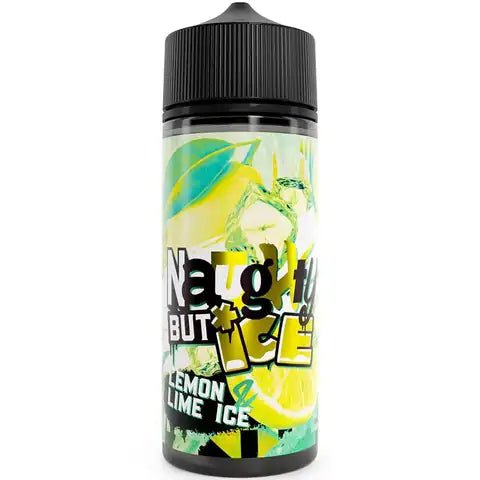 Naughty But Ice 100ml Shortfill E-Liquids Lemon & Lime On White Background