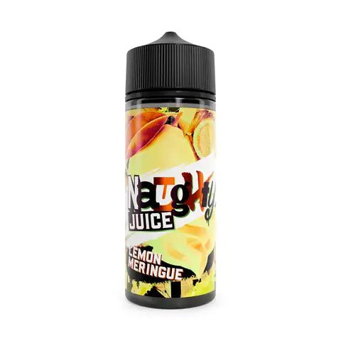 Naughty Juice 100ml Shortfill E-Liquids Lemon Meringue On White Background