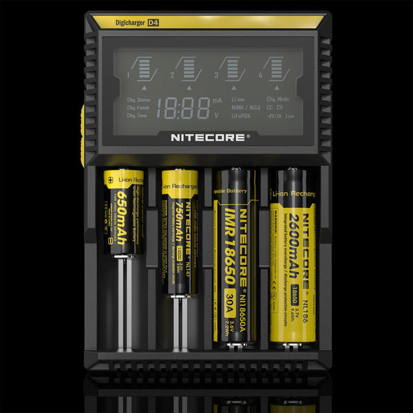 Nitecore D4 Charger On White Background