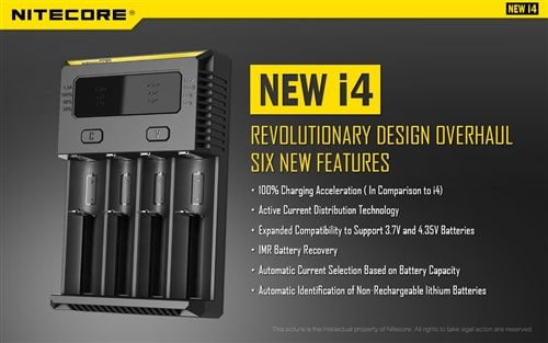 Nitecore Intellicharger NEW i4 V2 4-Slot Charger | Vaping 101