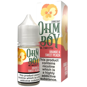 Ohm Boy V2 Orange & Sweet Peach Bar Style 10ml Nic Salt