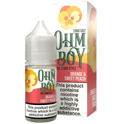 Ohm Boy V2 Orange & Sweet Peach Bar Style 10ml Nic Salt