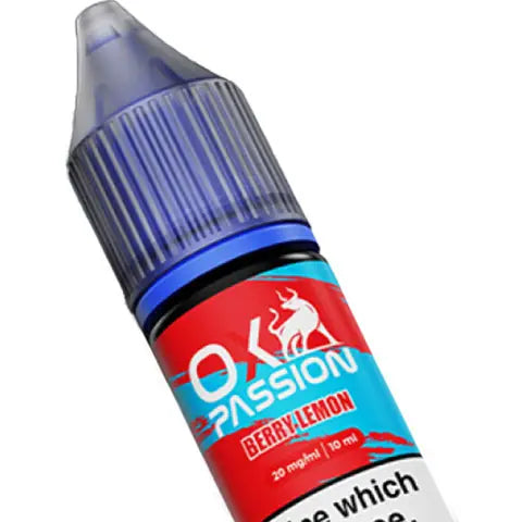 ox passion nic salt bar juice berry lemon on a white background