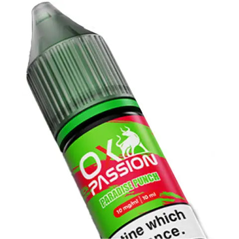 ox passion nic salt bar juice paradise punch on a white background