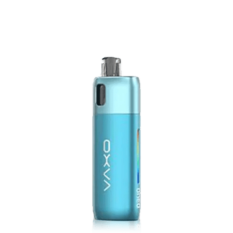 OXVA Oneo Pod Kit Sky Blue on black background