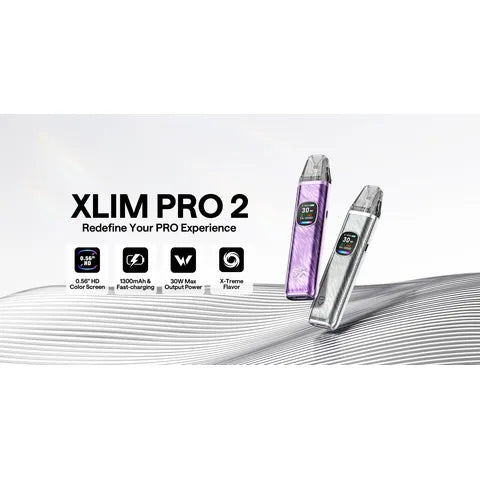 oxva xlim pro 2 pod vape kit promo on white background