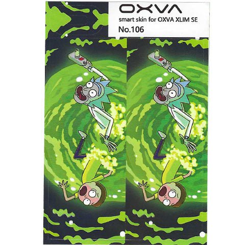 OXVA Xlim SE Pod Wraps Rick & Morty On White Background