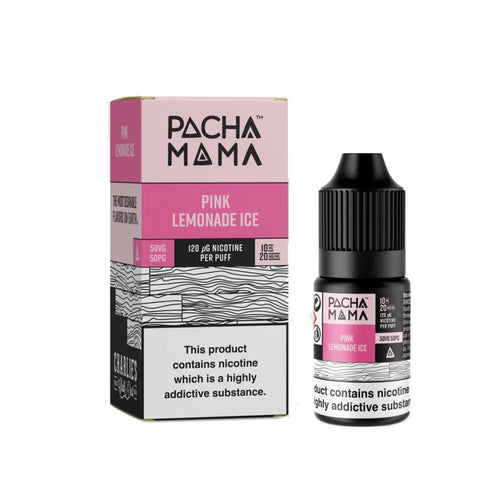 Pacha Mama Disposable Inspired Nic Salts Pink Lemonade Ice / 10mg On White Background