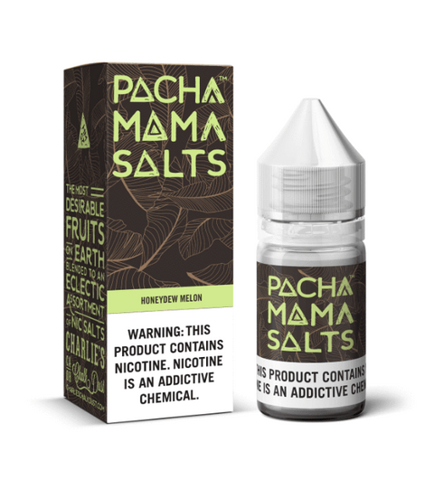 Pacha Mama Nic Salt E-Liquid Honeydew Melon / 10mg On White Background