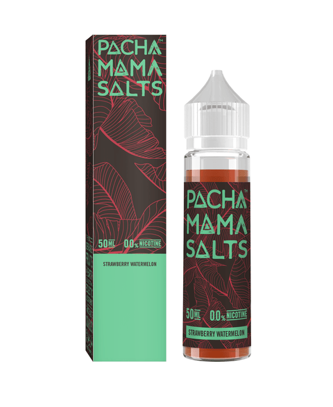 Pachamama By Charlies Chalk Dust 50ml Shortfill Juice Range (NEW FLAVOURS) Strawberry Watermelon On White Background