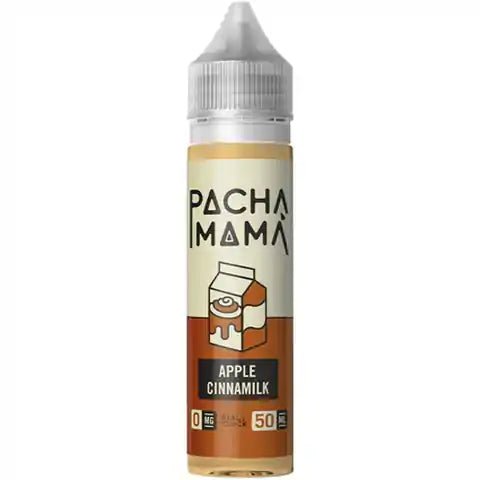 PachaMama Desserts 50ml Shortfill E-Liquid Apple Cinnamilk On White Background