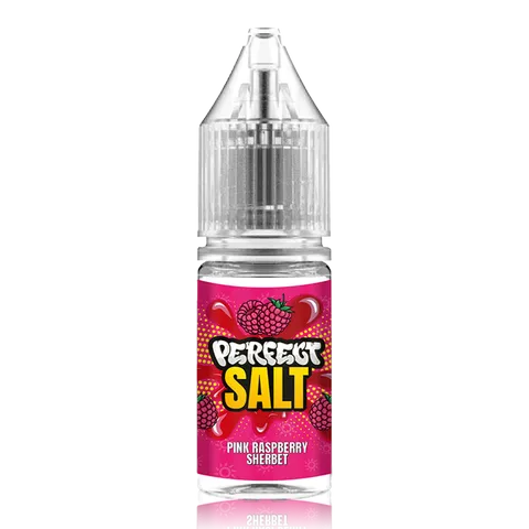 Perfect Vape Nic Salt E-Liquids 10mg / Pink Raspberry Sherbet On White Background