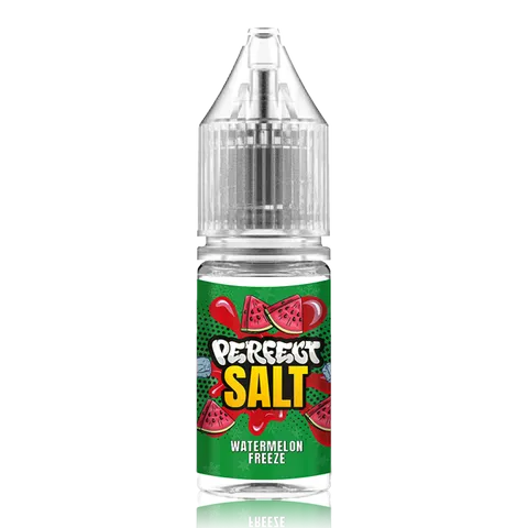 Perfect Vape Nic Salt E-Liquids 10mg / Watermelon Freeze On White Background