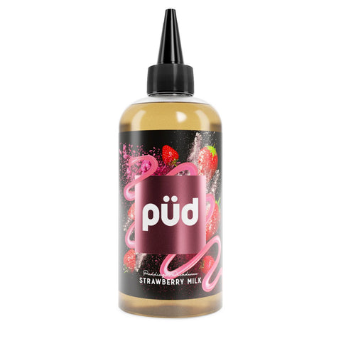 PUD E-Liquids 200ml Shortfill by Joes Juice Strawberry Milk On White Background