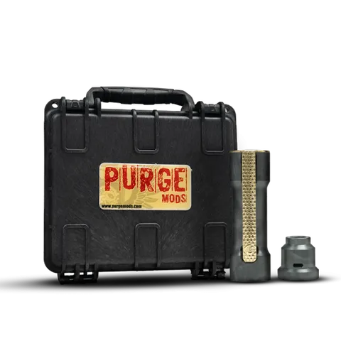 purge pound 4 pound mech mod case on black background