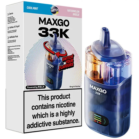RELX MAXGO 33K Kit: 33,000 Puffs & Dual Flavour Vape Pods RELX MAXGO 33K Kit: 33,000 Puffs & Dual Flavour Vape Pods