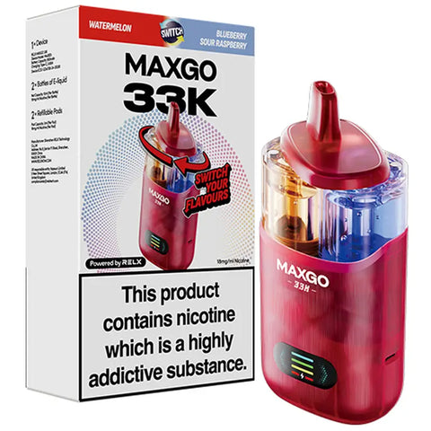 RELX MAXGO 33K Kit: 33,000 Puffs & Dual Flavour Vape Pods RELX MAXGO 33K Kit: 33,000 Puffs & Dual Flavour Vape Pods