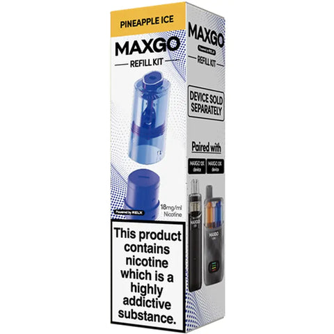 RELX MaxGo replacement pod packaging – Pineapple Ice