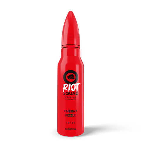 Riot Squad E-Liquids 50ml Shortfill Cherry Fizzle On White Background