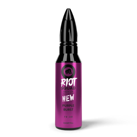 Riot Squad E-Liquids 50ml Shortfill Purple Burst On White Background
