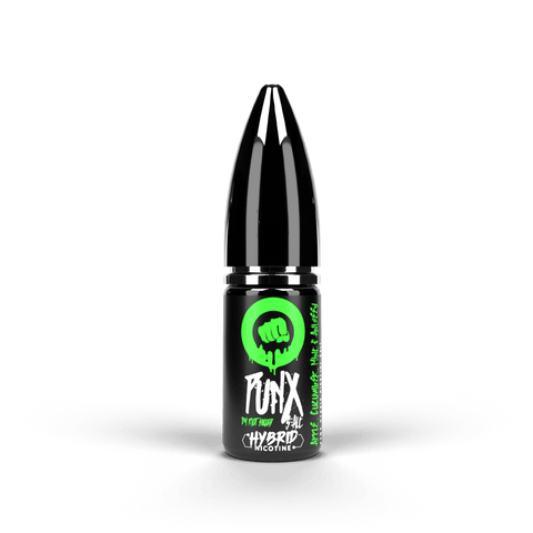 Riot Squad PUNX 10ml Nic Salts Apple Cucumber Mint and Aniseed / 5mg On White Background