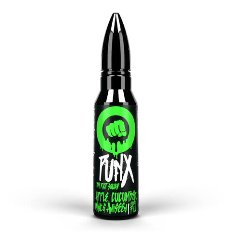 Riot Squad PUNX 50ml Shortfill Apple Cucumber Mint & Aniseed On White Background