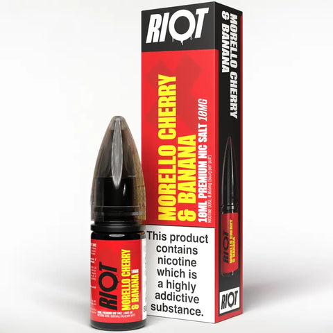 Riot X Nic Salt Morello Cherry & Banana 10mg