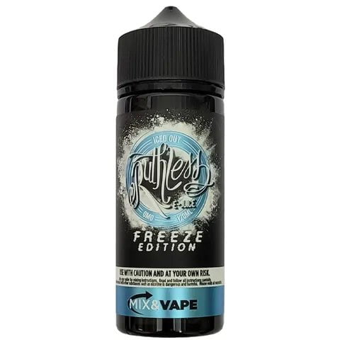 Ruthless Freeze 100ml Shortfill E-Liquids Iced Out On White Background