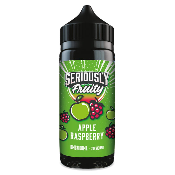 Seriously Fruity 100ml Shortfill E-Liquid by Doozy Vape Co Apple Raspberry On White Background