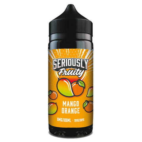 Seriously Fruity 100ml Shortfill E-Liquid by Doozy Vape Co Mango Orange On White Background