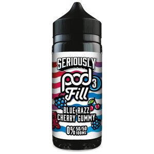 Doozy Seriously Pod Fill X3 Blue Razz Cherry Gummy 100ml Shortfill Default Title
