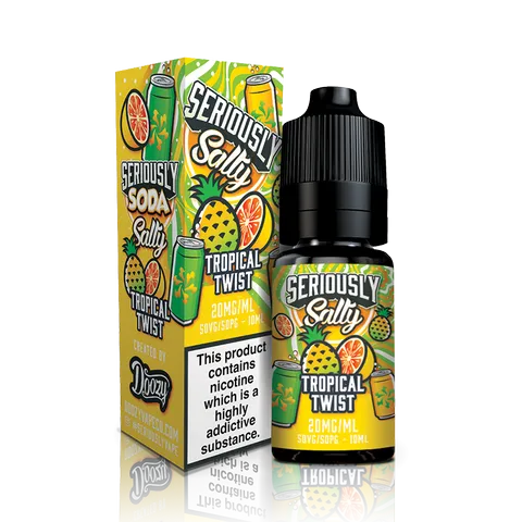 Seriously Salty Sodas 10ml Nic Salts 10mg / Tropical Twist On White Background