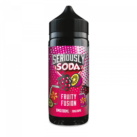 Seriously Soda 100ml Shortfill by Doozy Vape Fruity Fusion On White Background