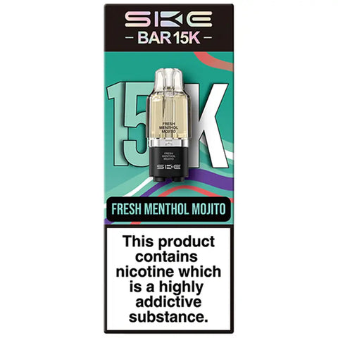 SKE Bar 15K Pods 20mg Refills, Mesh Coil & Up To 15K SKE Bar 15K Pods 20mg Refills, Mesh Coil & Up To 15K