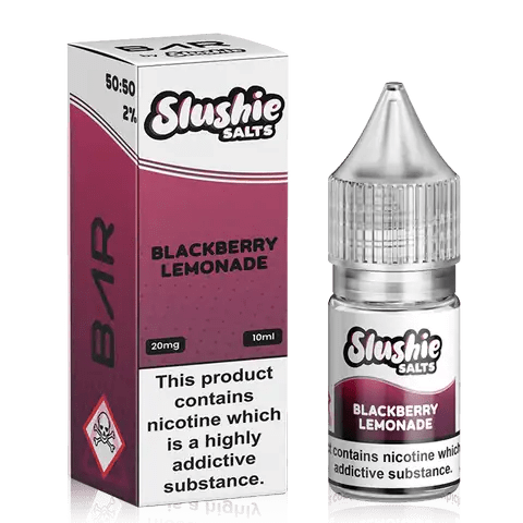 Slushie Bar Salt E-Liquids Blackberry Lemon / 10mg On White Background