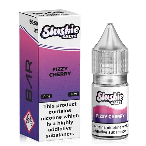 Slushie Bar Salt E-Liquids Fizzy Cherry / 10mg On White Background