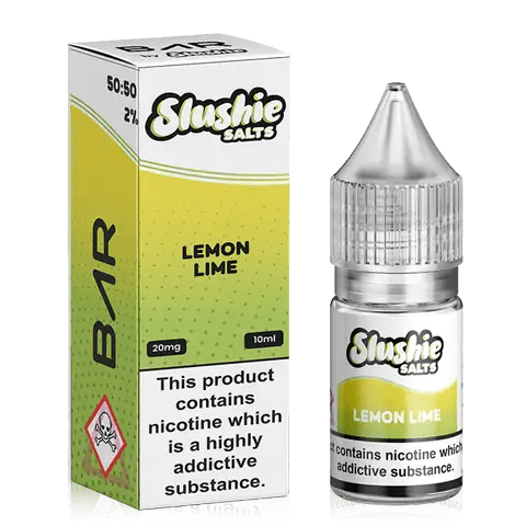 Slushie Bar Salt E-Liquids Lemon Lime / 10mg On White Background