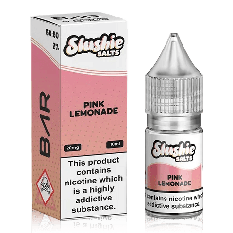 Slushie Bar Salt E-Liquids Pink Lemonade / 10mg On White Background