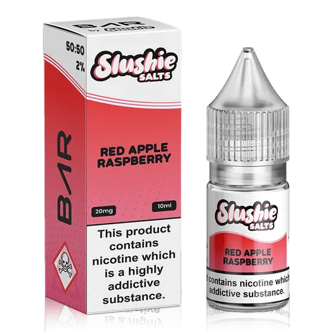 Slushie Bar Salt E-Liquids Red Apple Raspberry / 10mg On White Background