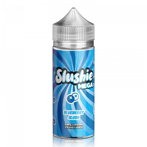 Slushie Mega 100ml Shortfill E-Liquids Blueberry Slush On White Background