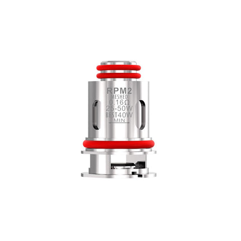 SMOK RPM 2 Replacement Coil 5pcs Mesh 0.16ohm On White Background