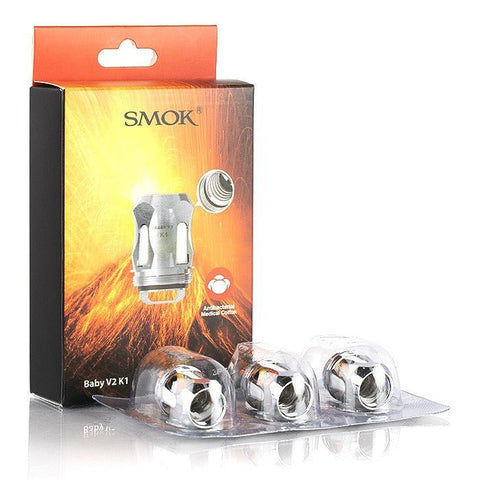 SMOK TFV8 Baby V2 Replacement Coils S1-S2-A1-A2-A3 On White Background