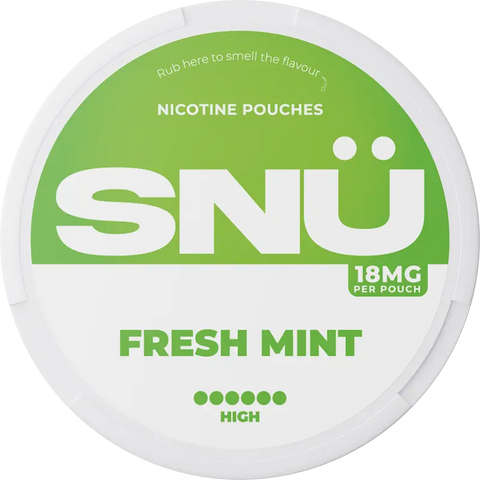 SNÜ Fresh Mint Nicotine Pouches By Bar Juice