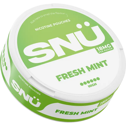 SNÜ Fresh Mint Nicotine Pouches By Bar Juice 18mg