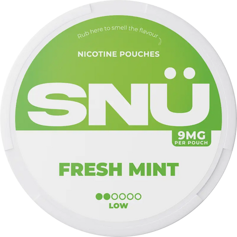 SNÜ Fresh Mint Nicotine Pouches By Bar Juice