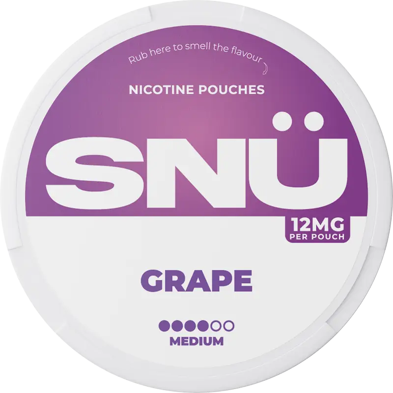 12mg disposable vape SNÜ Grape Nicotine Pouches