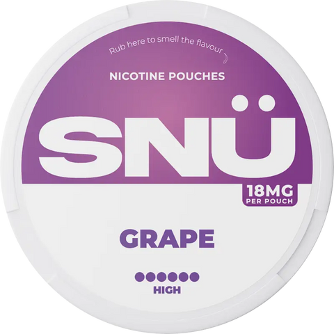 SNÜ Grape Nicotine Pouches By Bar Juice