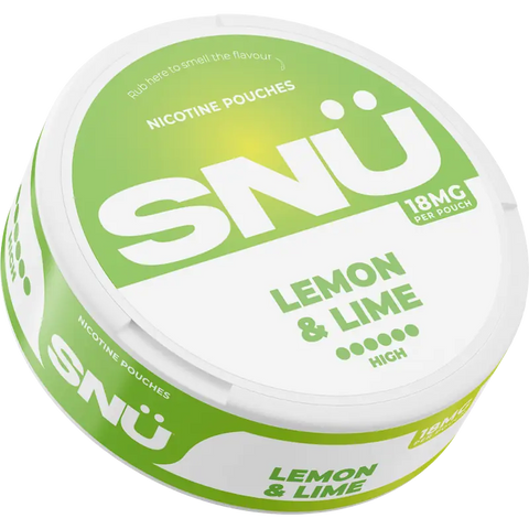 SNÜ Lemon & Lime Nicotine Pouches By Bar Juice 18mg
